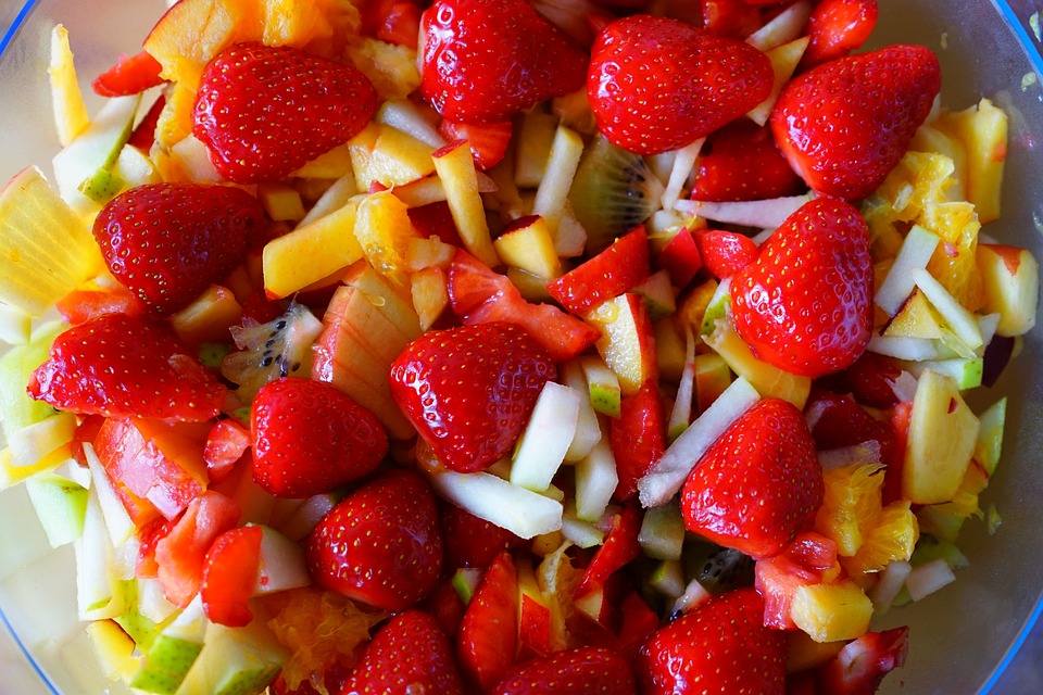 Healthy salad fruits diet